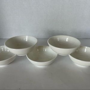 Gibson White Element white prep mini bowls